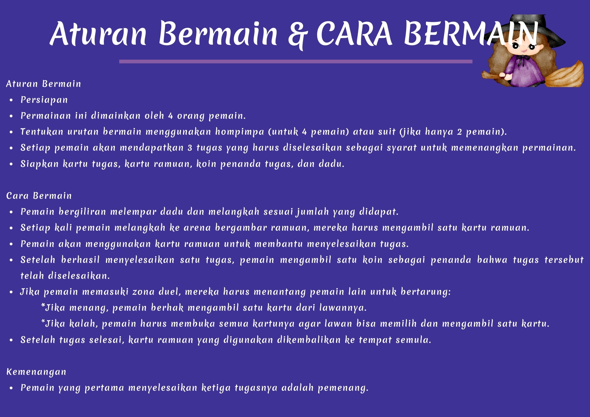 TATACARA BERMAIN GAME MAGIC SCHOOL